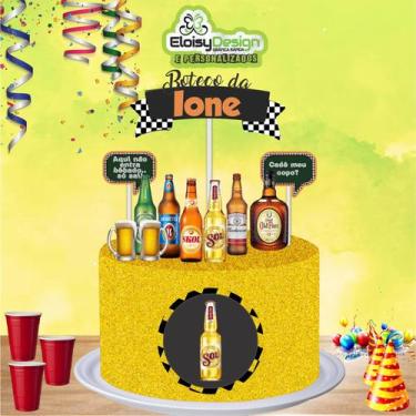 Imagem de Topo de bolo Boteco (tema 1)  para aniversário - EloisyDesign