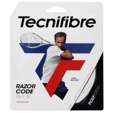 Imagem de Corda Tecnifibre Razor Code Thermocore 16 1.30mm - Set Individual - Branca