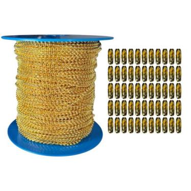 Imagem de 2 Rolos De Corrente Bolinha Prata Com 200 Metros 2Mil Canoas