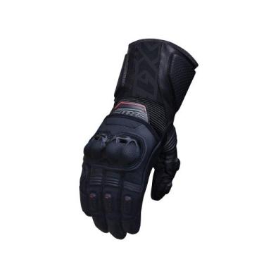 Imagem de Luva Impact 3 Cano Longo Couro Com Proteção Rígida Função Touchscreen 