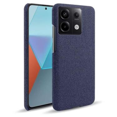 Imagem de Capa para Xiaomi POCO M6 Pro 4G,Capa desenhada em lona,Case Protetora Ultrafina com Empunhadura Macia,Design em Tecido Antichoque e Antiarranhões-Blue