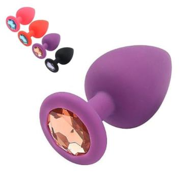 Imagem de Plug Anal Grande 10 X 4 Cm Em Silicone Macio Conforto Sexo Anal Seguro Estimulação Prazer [ROXO]