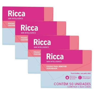 Imagem de 200 Folhas Lenço De Papel Removedor De Oleosidade Ricca