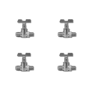 Imagem de Kit de 4 Registro Fogão Industrial Baixa Pressão Zincado - flametop