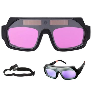 Imagem de Oculos de Solda Solar Anti Reflexo EPI Escurecimento Automatico UV Haste Regulavel Eletrodo Soldador Segurança Proteçao Resistente