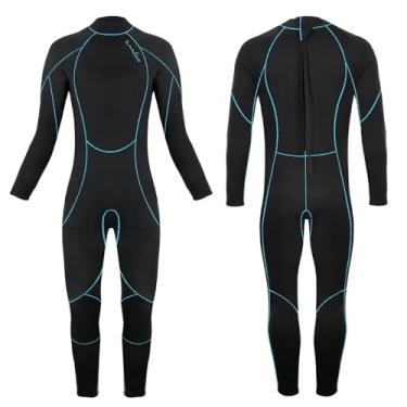 Imagem de OMGear Roupa de mergulho infantil de neoprene de 3 mm, roupa de banho térmica para meninos e meninas, jovens, roupa de molhada para água fria, roupa de mergulho de manga curta/longa para surf