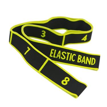 Imagem de Vaveren Stretch Strap Banda de resistência a multiuso Melhorar a flexibilidade do corpo 8 segmentos elásticos banda para treinar academia de fitness, Amarelo