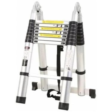Imagem de Escada Telescópica Multifuncional 16 Degraus 5M Aluminio - Nakasaki