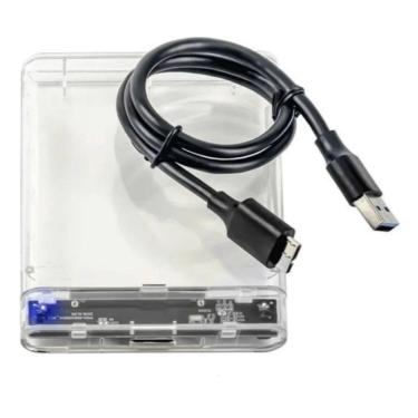 Imagem de Case Transparente Hd Externo 2.5 E Sata Ssd Usb 3.0 Exbom