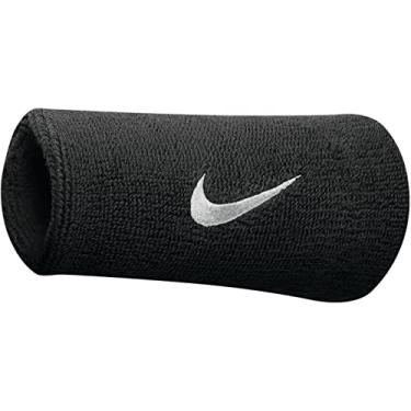 Imagem de Munhequeira Grande Swoosh Doublewide Wristband (Par) Nike Black/White