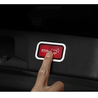 Imagem de SHIFENG Porta-malas de carro elétrico botão decoração moldura adesivo 3D para Mercedes C-Class W205 E W213 S W222 W223 GLE W166 W167 GLB X247 GLA H247 X156 GLC X253 GLK X204 ML GL (estilo liga)