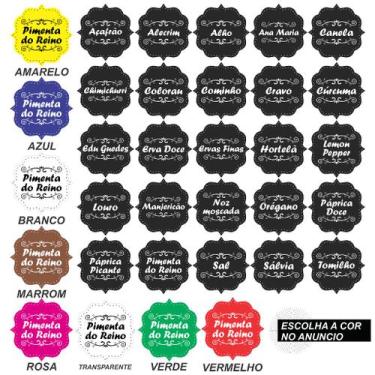 Imagem de Cartela tempero 25 etiquetas adesivo auto colante rotulo 5x5 cm a prov