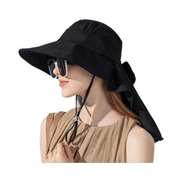 Imagem de Chapéu de Pescador com Aba Grande - Proteção Solar - Estilo Coreano, T