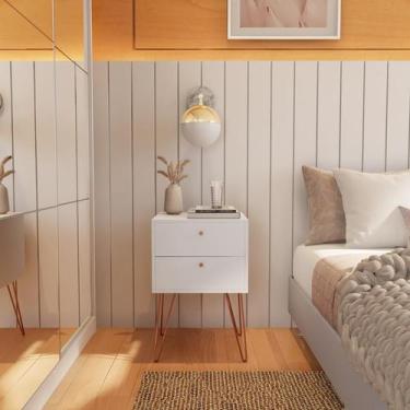 Imagem de Mesa de Cabeceira Naklo 2 GV Branca - Mobly