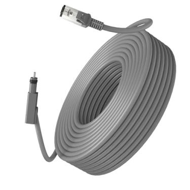 Imagem de Cabo de Substituição de Satélite Retangular à Prova D'água Cabo de Extensão Acionado Padrão Compatível Com Internet Gen 2 Projetado para Conectividade Estável (15 pés/4,6 m)