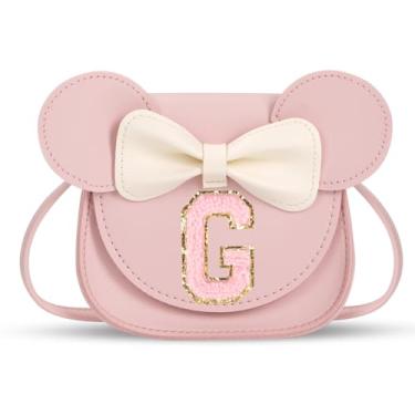 Imagem de Hincoo Bolsa infantil, bolsa para meninas pequenas, Letra rosa