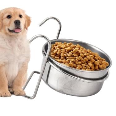 Imagem de Pratos Para Gaiola De Aves | Copos Alimentadores Para Papagaios E Aves,Taça De Água Em Aço Inoxidável Antivazamento Suspenso Para Calopsita Periquito Caturrita Agapórnis Uso Interno