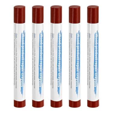 Imagem de HARFINGTON 5 peças de bastões de enchimento de madeira, cera de madeira, retoque de móveis, gizes de cera de reparo para madeira, azul gelo