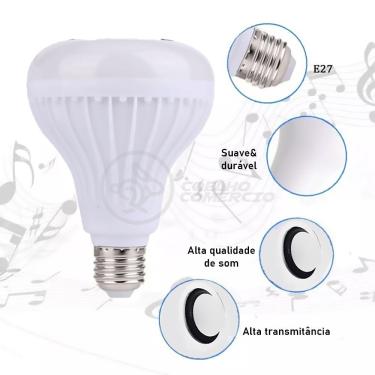 Imagem de Lâmpada Led 12W E27 Rgb Colorida Com Caixa De Som