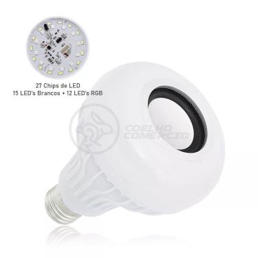 Imagem de Lâmpada Led 12W E27 Rgb Colorida Com Caixa De Som