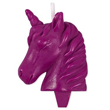 Imagem de Papyrus Topo de bolo de vela de aniversário ecológico, unicórnio rosa (1 unidade)