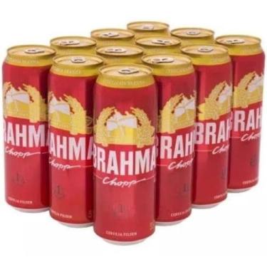 Imagem de Caixa Com 12 Unidades Cerveja Brahma Latão 550ml Pilsen