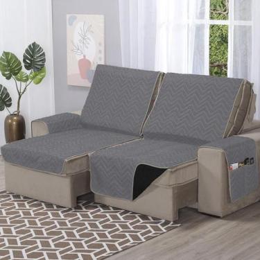 Imagem de Protetor Sofá Retrátil Capa 4 Lugares 2,40M Assento Dupla - Ametista D