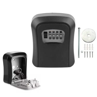 Imagem de Mini Caixa de Segurança com Senha para Chaves e Cartões, Cofre Portátil, Uso Interno/Externo, à Prova d'Água e Resistente a Impactos