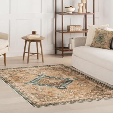 Imagem de Nuloom Tapete geométrico precioso 2,5 m x 25,4 m lavável à máquina para sala de estar, quarto, sala de jantar, verde caçador