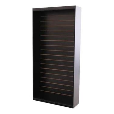 Imagem de Estante Canaletada 100% Mdf Preto - Suprema Móveis