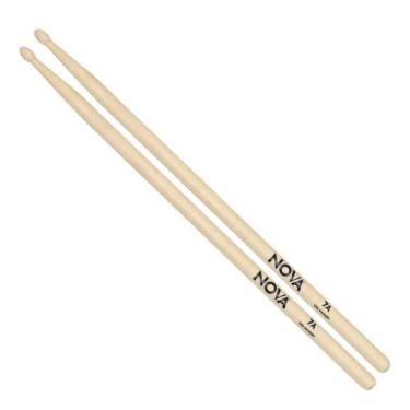 Imagem de Baqueta Vic Firth Nova 7A Hickory Ponta Madeira IZ6093 - Izzo