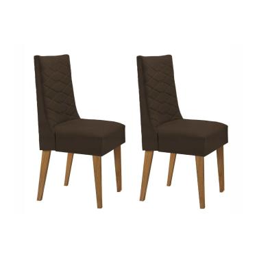 Imagem de Kit 2 Cadeiras Jantar Dafne Luxo 2 Un Imbuia/Marrom-Rufato