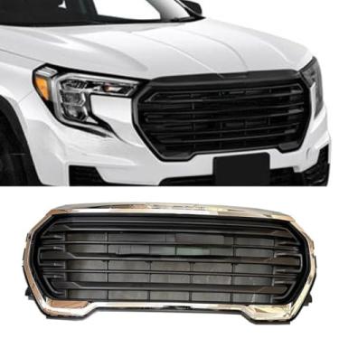 Imagem de Grade de para-choque de carro tiras decorativas grade de corrida kit de carroceria preta grade de para-choque dianteiro para terreno 2022-2023 acessórios de carro