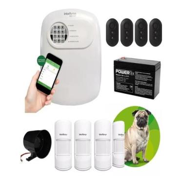 Imagem de Kit Alarme Intelbras Anm 24 App 04 Sensores Sem Fio Pet