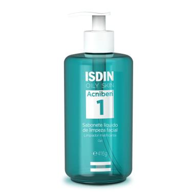 Imagem de Sabonete Líquido Facial Isdin Oily Skin Acniben 1 Antioleosidade em Gel 416g
