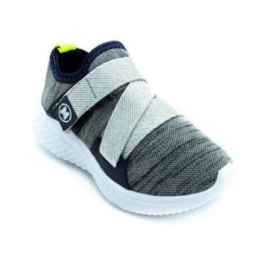Imagem de Tênis Infantil Menino Molekinho 2832.106 -  Cinza e Azul-Masculino