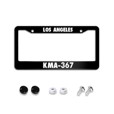 Imagem de Totedih Los Angeles KMA-367 Moldura engraçada para placa de licença, acessórios modernos, etiquetas decorativas dianteiras e traseiras de carro para carro/caminhão/SUV