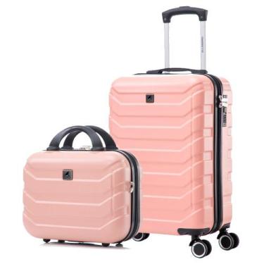 Imagem de Kit Mala Bordo Bagagem de Mão Avião Viagem Frasqueira ABS - Geral, P01