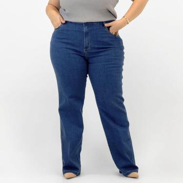 Imagem de Calça Detox Jeans Reta Plus Size Feminina-Feminino