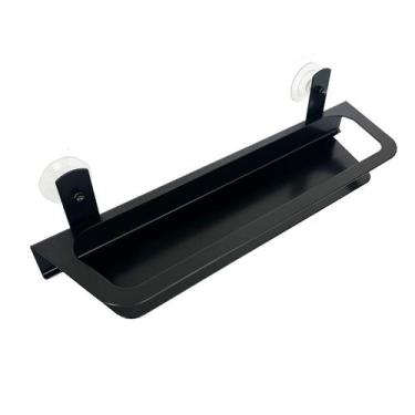 Imagem de Suporte Porta Shampoo Com Ventosas Em Aço Inox Preto Fosco - DECORPLAC
