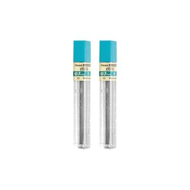Imagem de Grafites Minas Pentel 0.7mm 50B 2 Tubos