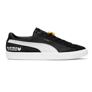 Imagem de PUMA Tênis masculino de camurça VTG X Distinct Life com cadarço casual - preto, Puma Blk-pm Wht-shdw Gr-vermelho dourado, 40