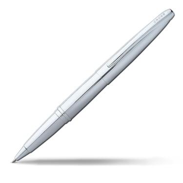 Imagem de Cross Caneta esferográfica ATX recarregável com tinta gel, esferográfica média, inclui caixa de presente premium – Cromo puro