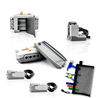 Imagem de YUN.arbor 5-in-1 Motor Kit Compatible with Major Brand：M Motor,Battery Box,2.4G Receiver,Remote Control， with Building Block Tool Kit：Brick Separator, Multi-Use Hammer, Block Pliers