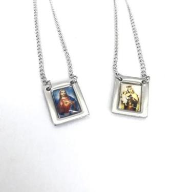 Imagem de Escapulário N.S. Carmo Aço Inóx - Lua Mística