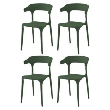 Imagem de Kit 4 Cadeiras Empilháveis Valéria Rivatti 48,5 (Largura) Assento e Ba