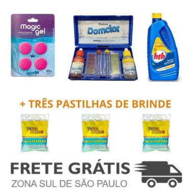 Imagem de Kit 1 Clarifica HHT, 1 Estojo pH 1 Magic Gel Domclor - HTH