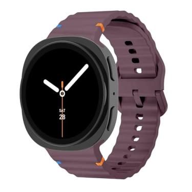 Imagem de Pulseiras de silicone esportivas à prova d'água para Samsung Galaxy Watch 8 de 40 mm e 44 mm/8 Classic 46 mm, sem lacunas, pulseira de borracha macia com um clique para Samsung Galaxy Watch 8 Classic
