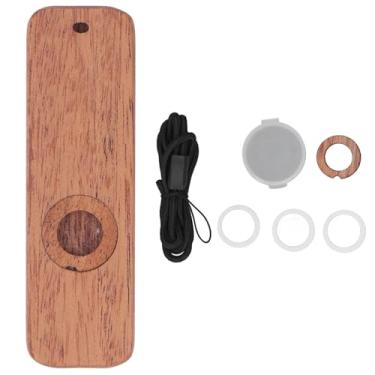 Imagem de Kazoos Flute Compacct Mogany Professional de mogno portátil Kazoo para crianças adultos iniciantes (Quadrado)