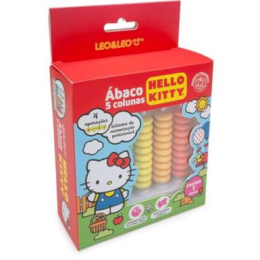 Imagem de Contador Ábaco, Leonora, Hello Kitty, 5 Colunas, 50 Argolas